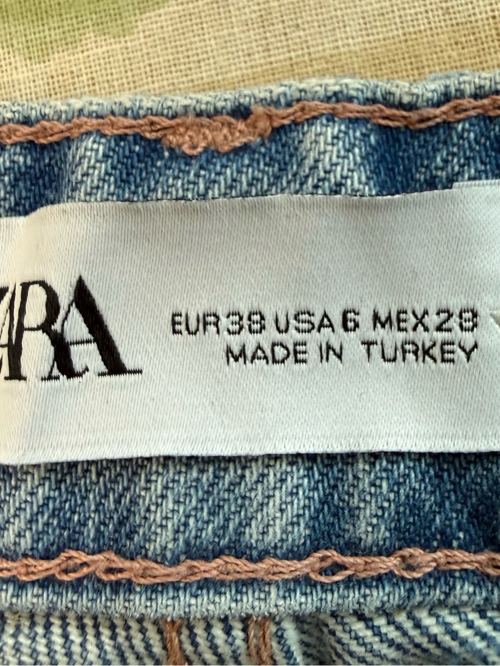 ZARA Light Blue Distressed Wide-Leg Jeans NWOT - Picture 7 of 10